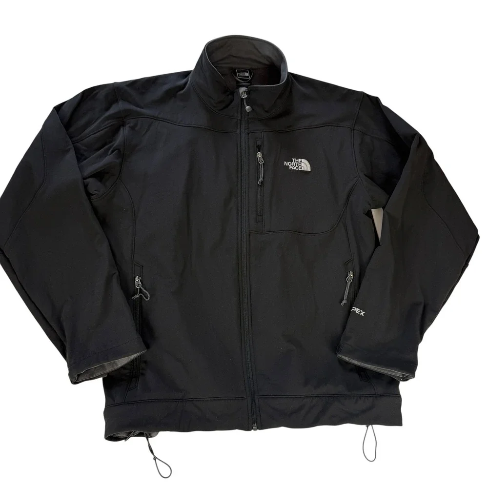 The North Face Apex Bionic Softshell Jacket Black Mens XL Full Zip Fleece Lined